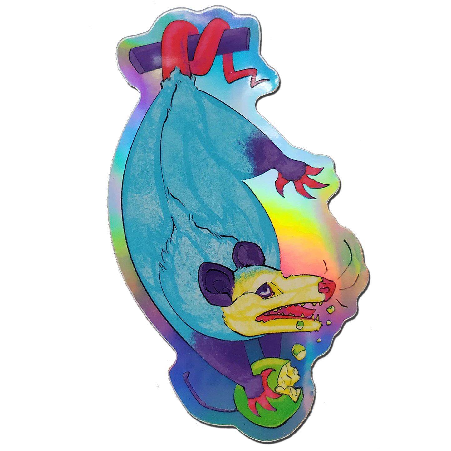 Neon Possum Sticker