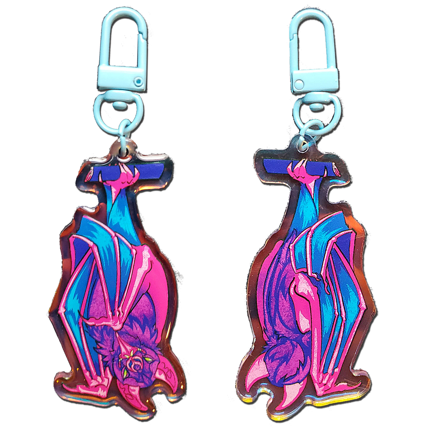 Neon Vampire Bat Charm
