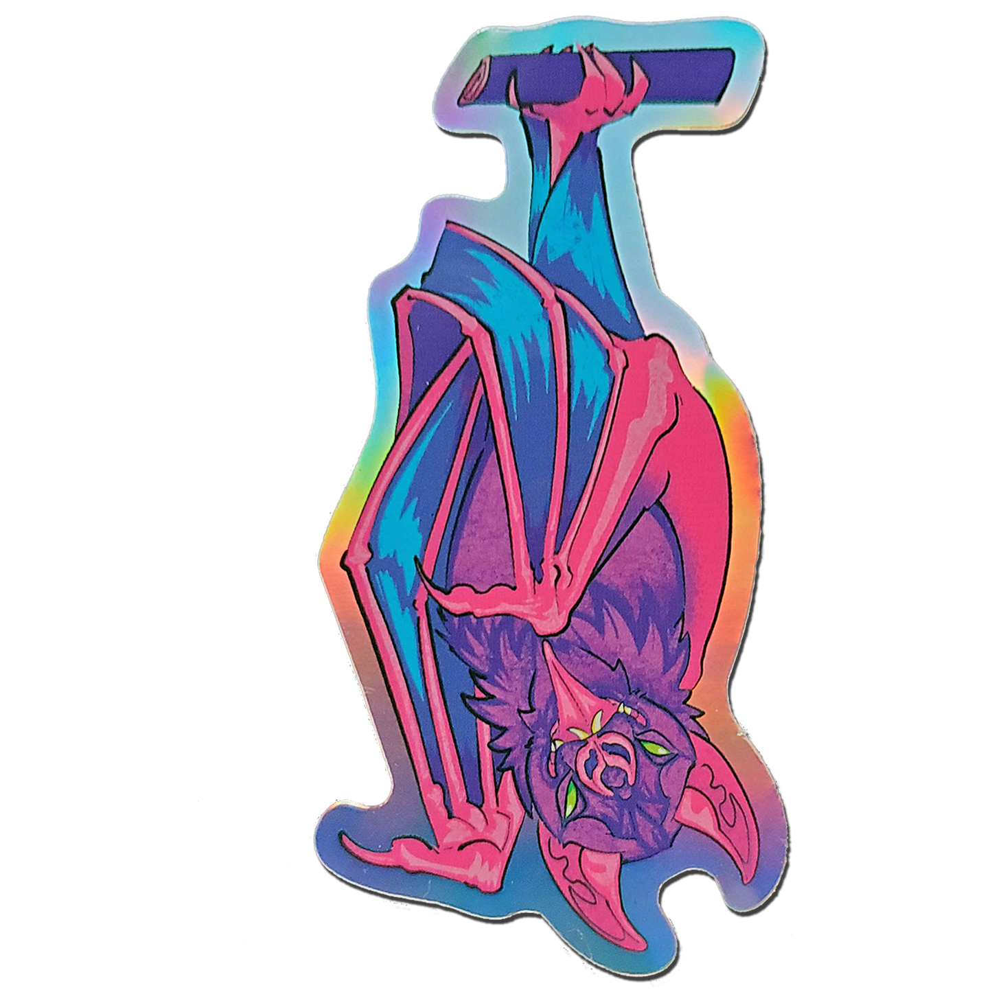 Neon Vampire Bat sticker