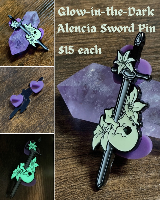 Sword & Skull enamel Pins